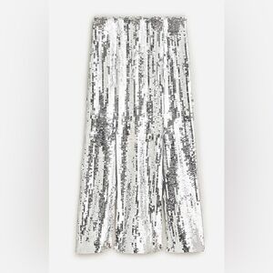 NWT J.Crew Collection Limited Edition Silver Sequin Skirt